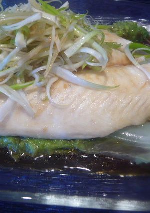蒸し魚の白髪ねぎのせ-レシピのメイン写真