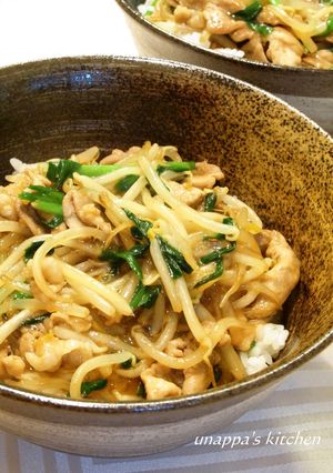 ご飯モリモリ！豚肉ともやしのスタミナ丼-レシピのメイン写真