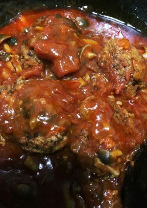 簡単 煮込みハンバーグ トマト缶-レシピのメイン写真