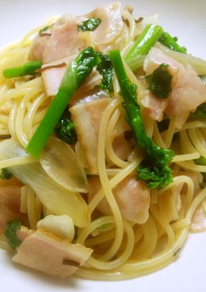 菜の花とベーコンの和風パスタ-レシピのメイン写真
