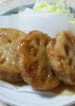 餃子風バリうまレンコンはさみ揚げ-レシピのメイン写真