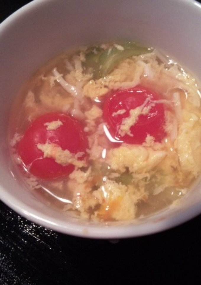 トマトとレタスの卵スープ-レシピのメイン写真