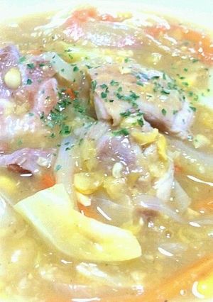 鶏と春キャベツのコーンクリーム煮-レシピのメイン写真