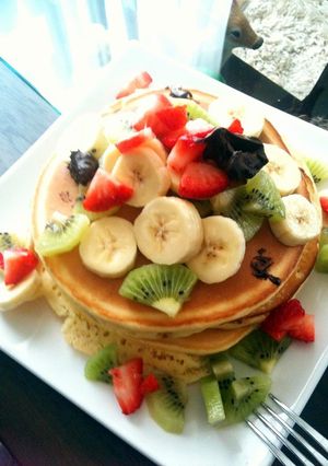 ☆簡単☆カフェ風ブランチホットケーキ-レシピのメイン写真