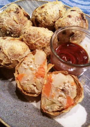 肉じゃがリメイク！油揚げ包みこんがり焼き-レシピのメイン写真