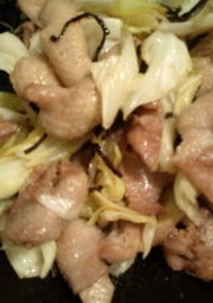 鳥皮の野菜炒め-レシピのメイン写真