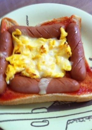 ウィンナーエッグチーズトースト-レシピのメイン写真