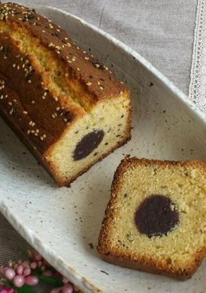 あんこ入り☆ごまのパウンドケーキ♪-レシピのメイン写真