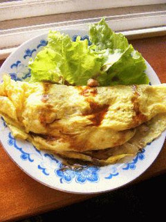 祖母の味*ひき肉と玉葱のオムレツ-レシピのメイン写真