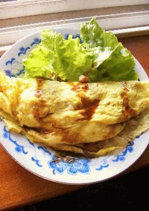 祖母の味＊ひき肉と玉葱のオムレツ-レシピのメイン写真