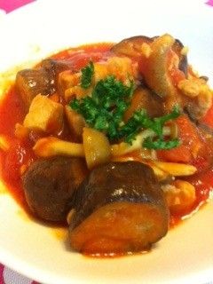 チキンとなすびのトマト煮込み-レシピのメイン写真