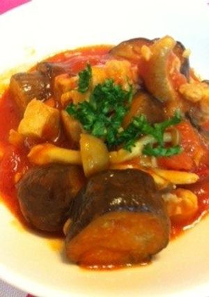 チキンとなすびのトマト煮込み-レシピのメイン写真