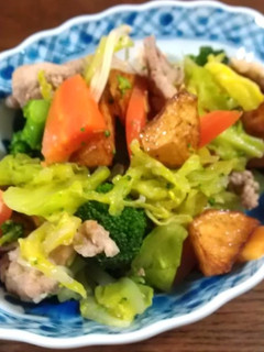 揚げいもとキャベツのナムル風炒め-レシピのメイン写真