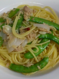 スナップえんどうと新玉ねぎとツナのパスタ-レシピのメイン写真