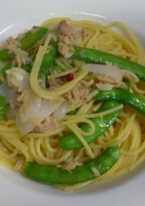スナップえんどうと新玉ねぎとツナのパスタ-レシピのメイン写真