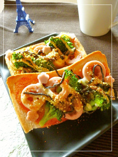 魚ニソ×ブロッコリーの和風トースト-レシピのメイン写真