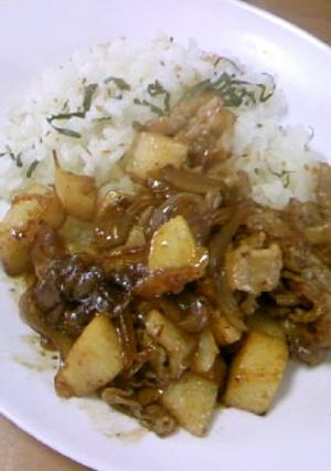 豚バラと長芋のしょうが焼きプレートランチ-レシピのメイン写真