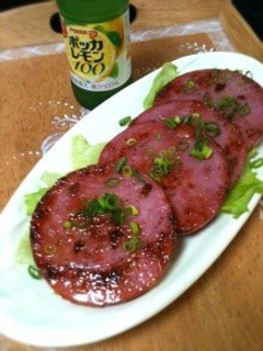 ポッカレモン100でさっぱりハムステーキ-レシピのメイン写真
