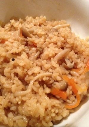 電子レンジで炊き込みごはん♡-レシピのメイン写真