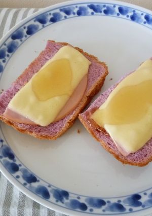 朝食に、ハムチーズハニートースト-レシピのメイン写真