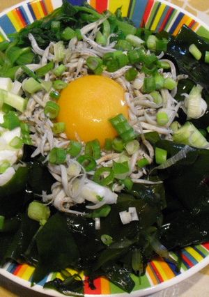 旬のごちそう♪釜揚げしらすと生わかめ丼-レシピのメイン写真