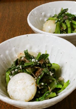 ご飯の供！カブ菜の塩麹漬けかつお節添え-レシピのメイン写真