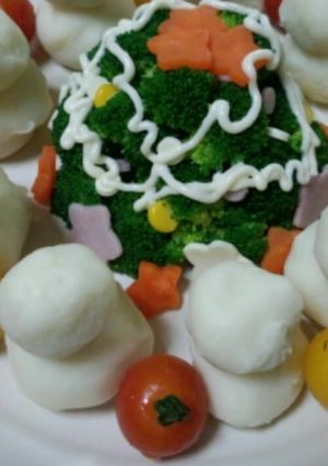 クリスマスに☆ポテトダルマとツリー-レシピのメイン写真