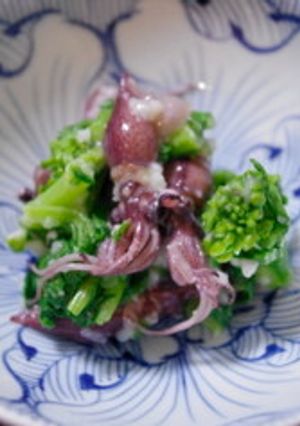 塩麹で　菜の花とほたるいか和え-レシピのメイン写真