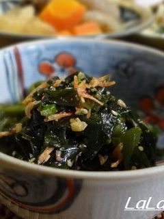 レンジでワカメと桜えびのナムル風和え物-レシピのメイン写真