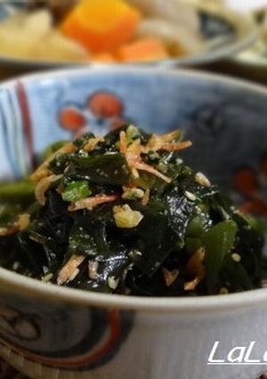 レンジでワカメと桜えびのナムル風和え物-レシピのメイン写真