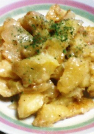 じゃが玉ねぎのチーズ黒胡椒醤油バター炒め-レシピのメイン写真