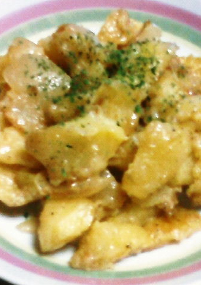 じゃが玉ねぎのチーズ黒胡椒醤油バター炒め-レシピのメイン写真