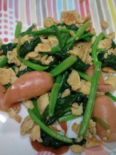ウインナーとほうれん草の卵炒め-レシピのメイン写真