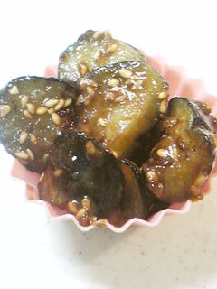 お弁当に♬ あま~いナスの味噌炒め♡-レシピのメイン写真