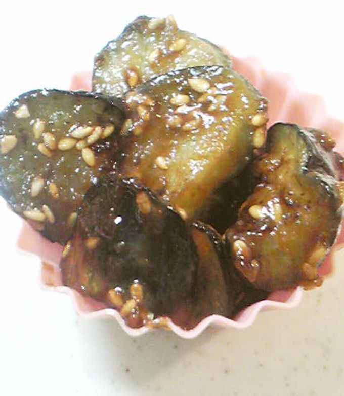 お弁当に♬　あま～いナスの味噌炒め♡-レシピのメイン写真