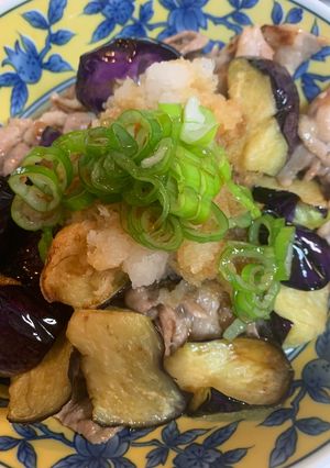 豚こまでナス豚おろしポン酢-レシピのメイン写真