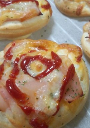 ハムチーズパン(ケチャップ味)-レシピのメイン写真