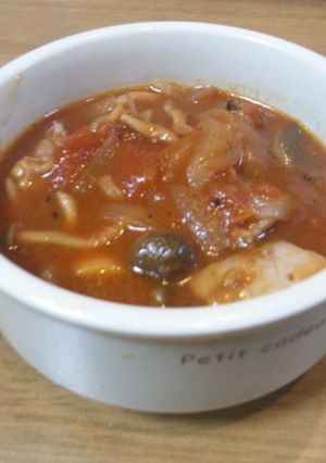 鶏とキノコのトマト煮-レシピのメイン写真