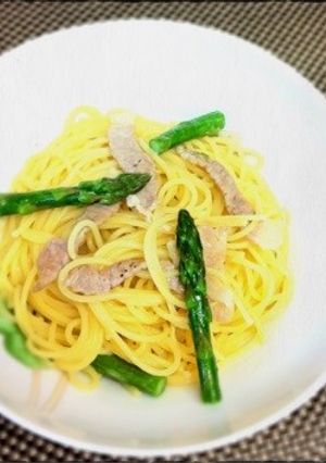 豚肉＆アスパラのスパゲッティ-レシピのメイン写真