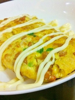 基本のプレーン納豆オムレツ-レシピのメイン写真