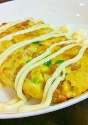 基本のプレーン納豆オムレツ-レシピのメイン写真