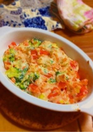 離乳食完了期！鮭のホワイトソースグラタン-レシピのメイン写真