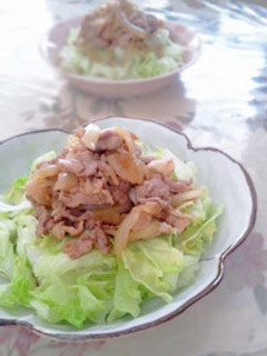 5分で簡単!あまから豚丼・野菜盛り♪-レシピのメイン写真