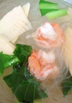 たけのことエビの春雨スープ-レシピのメイン写真