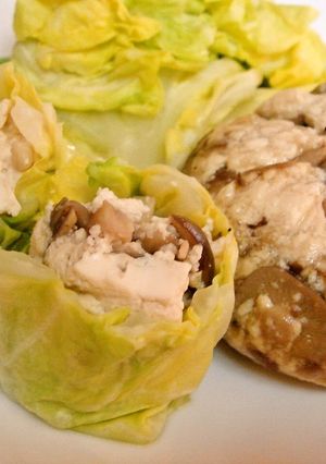 きのこ豆腐の春キャベツ添え-レシピのメイン写真
