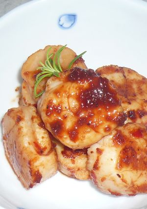 超簡単♪ホタテ貝柱の豆板醤生姜焼き-レシピのメイン写真
