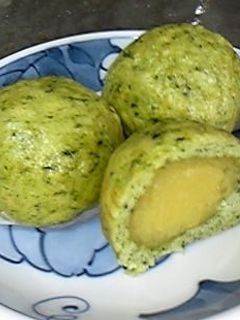 さつまいも餡のよもぎまんじゅう-レシピのメイン写真
