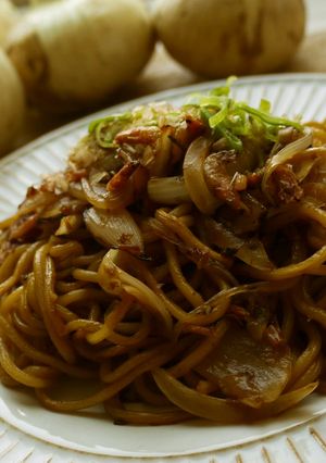 簡単♡♥ポン酢焼きそば(新玉葱使用)-レシピのメイン写真