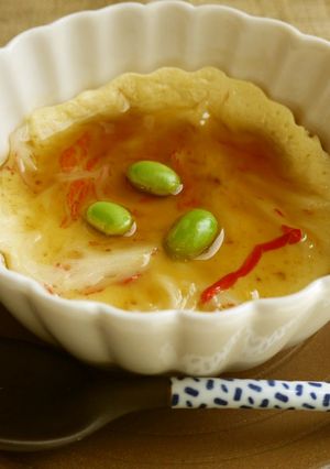 簡単♡♥レンジで茶碗蒸し風(豆腐風味)-レシピのメイン写真