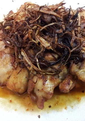 簡単！鶏肉の甘酢和えに玉ねぎフライ☆-レシピのメイン写真